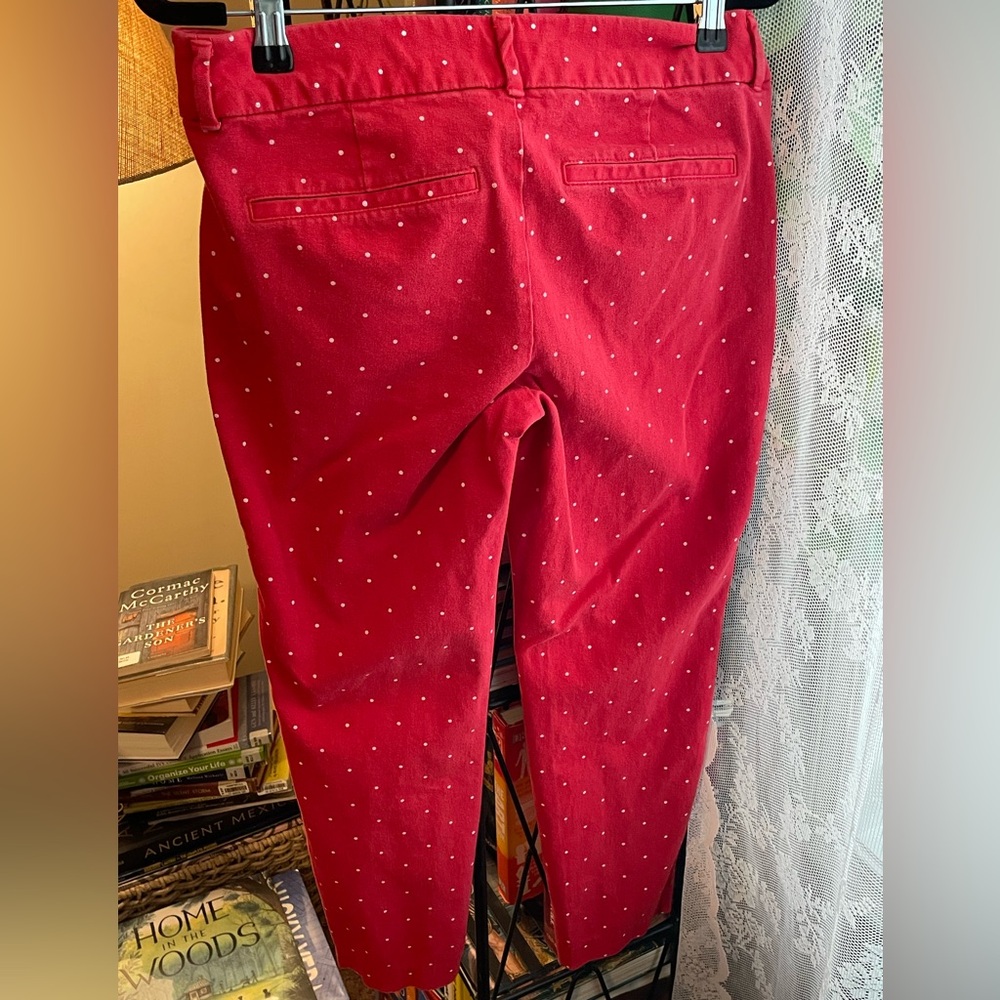 Old Navy Red Pixie Pants with White Dots - Picture 4 of 4